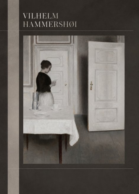 Vilhelm Hammershøi Interior with a Woman Reading a Letter No5 - Affiche