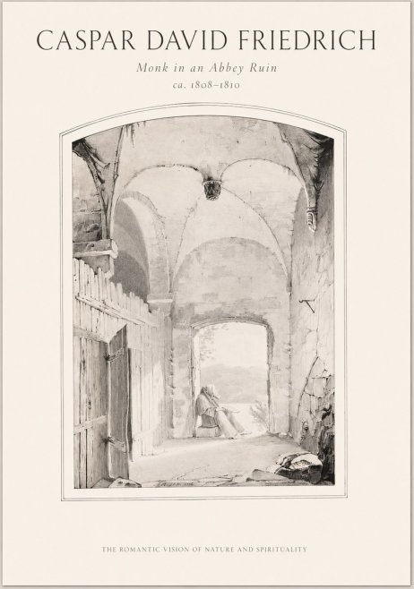 Caspar David Friedrich Monk in an Abbey Ruin No1 - Affiche