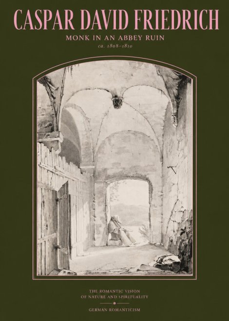 Caspar David Friedrich Monk in an Abbey Ruin No2 - Affiche