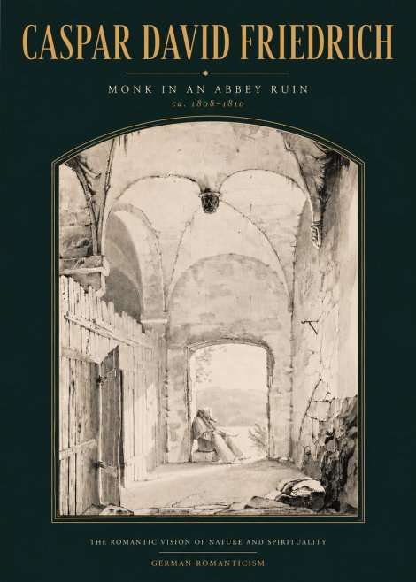 Caspar David Friedrich Monk in an Abbey Ruin No4 - Affiche