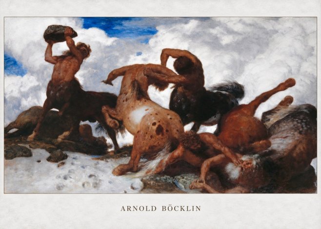 Arnold Böcklin Battle of the Centaurs No2 - Affiche