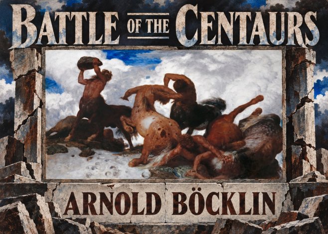 Arnold Böcklin Battle of the Centaurs No6 - Affiche