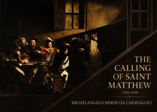 Michelangelo Merisi da Caravaggio The Calling of Saint Matthew I No2 - Affiche