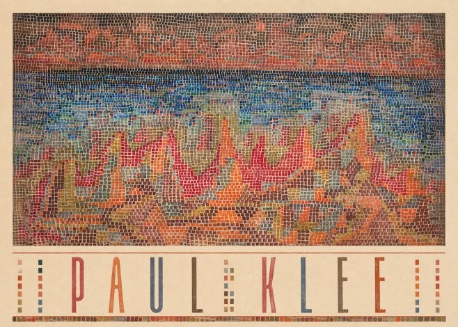 Paul Klee Abstract Gridded Composition No3 - Affiche