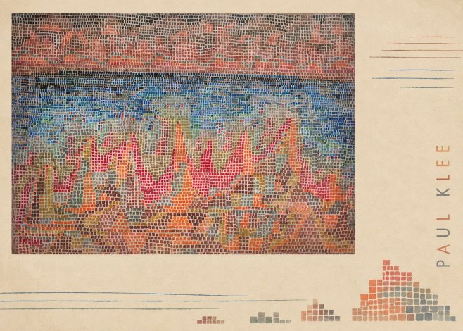 Paul Klee Abstract Gridded Composition No5 - Affiche