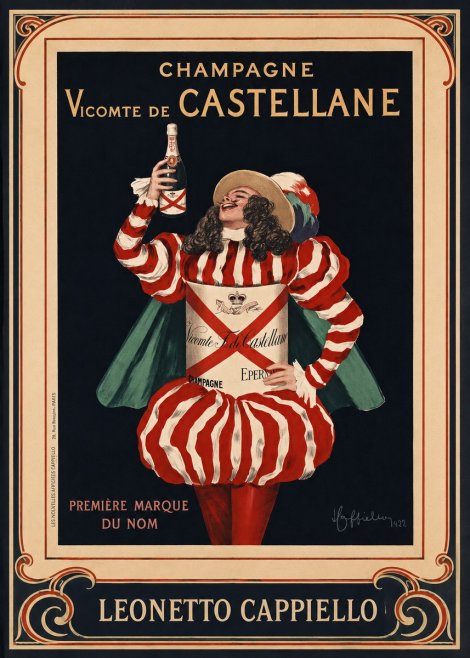 Leonetto Cappiello Champagne Vicomte De Castellane No1 - Affiche
