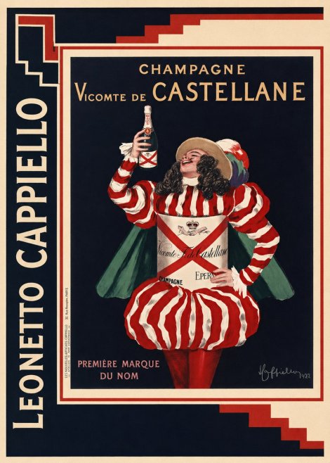 Leonetto Cappiello Champagne Vicomte De Castellane No2 - Affiche