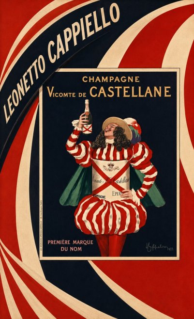 Leonetto Cappiello Champagne Vicomte De Castellane No5 - Affiche