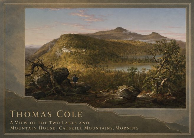 Thomas Cole A View of the Two Lakes and Mountain House, Catskill Mountains, Morning No2 - Affiche
