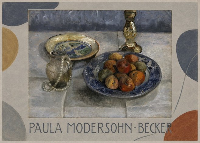 Paula Modersohn-Becker Still Life with Candlestick, Pitcher, and Fruit No1 - Affiche