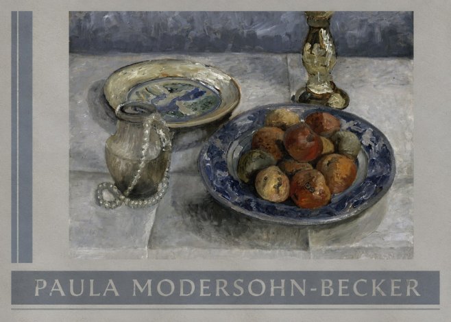 Paula Modersohn-Becker Still Life with Candlestick, Pitcher, and Fruit No2 - Affiche
