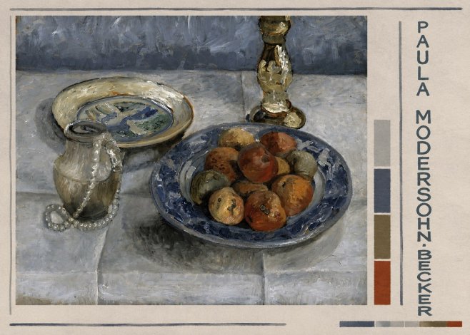 Paula Modersohn-Becker Still Life with Candlestick, Pitcher, and Fruit No6 - Affiche