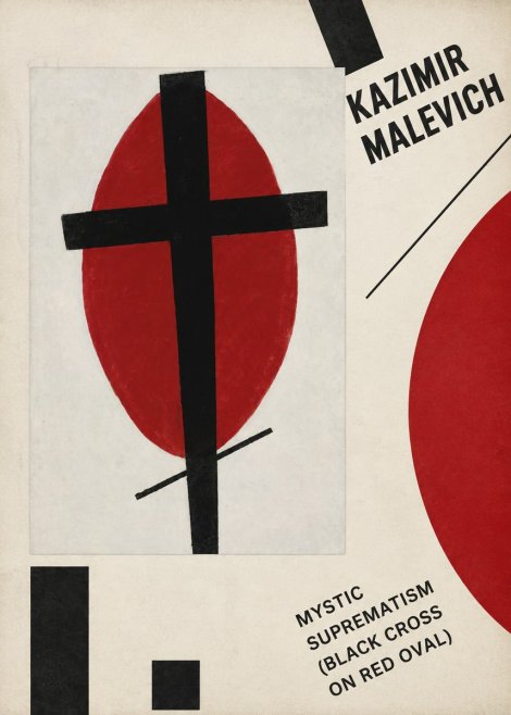 Kazimir Malevich Mystic Suprematism (Black Cross on Red Oval) No4 - Affiche