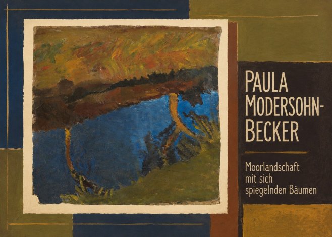 Paula Modersohn-Becker Moorlandschaft Mit Sich Spiegelnden Bäumen No2 - Affiche