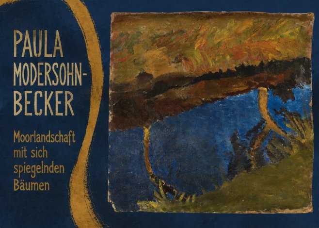 Paula Modersohn-Becker Moorlandschaft Mit Sich Spiegelnden Bäumen No5 - Affiche