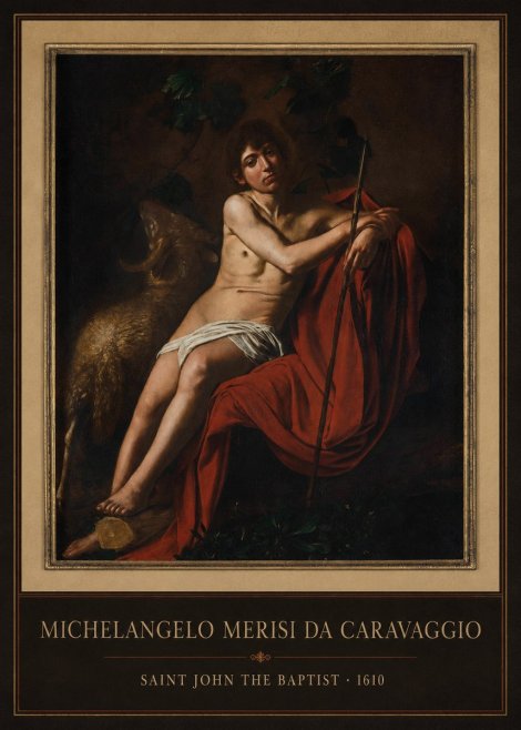 Michelangelo Merisi da Caravaggio Saint John the Baptist III No1 - Affiche