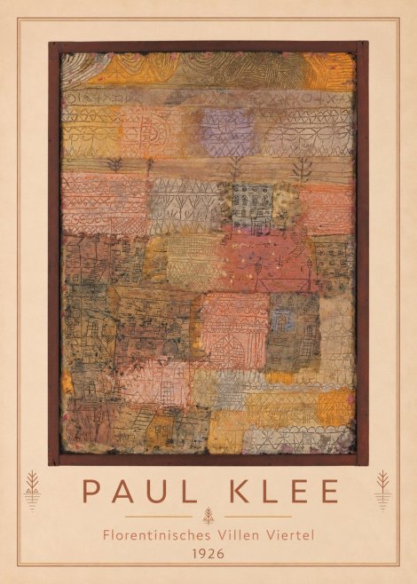 Paul Klee Florentinisches Villen Viertel No3 - Affiche