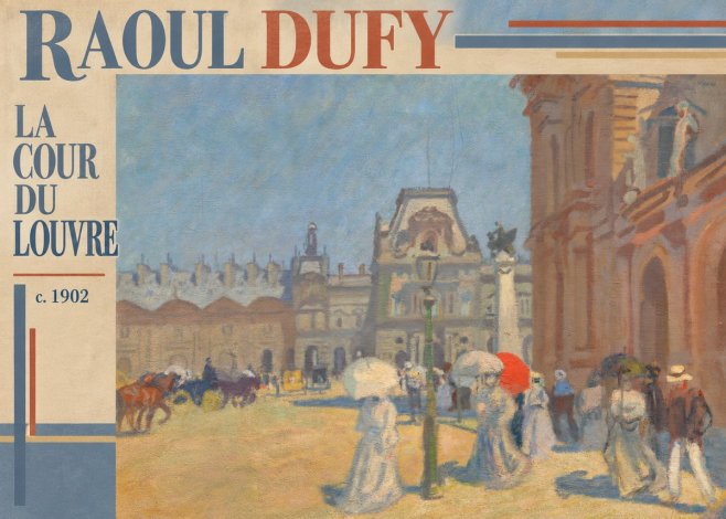 Raoul Dufy La Cour Du Louvre No2 - Affiche