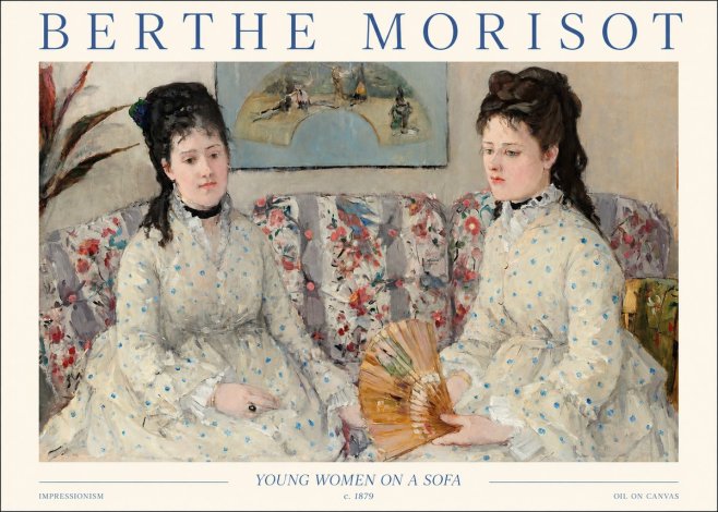 Berthe Morisot Young Women on a Sofa No1 - Affiche