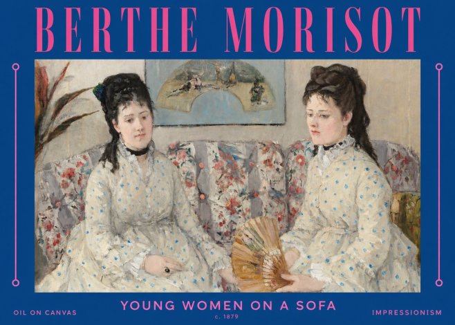 Berthe Morisot Young Women on a Sofa No2 - Affiche