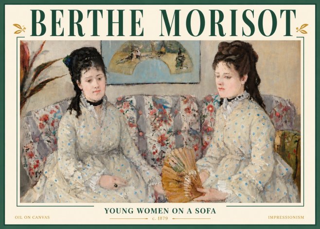 Berthe Morisot Young Women on a Sofa No6 - Affiche