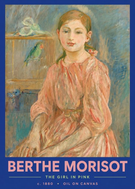 Berthe Morisot The Girl in Pink No2 - Affiche