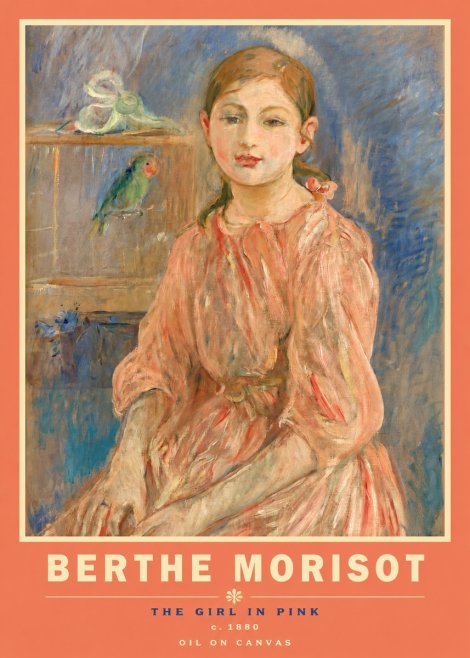 Berthe Morisot The Girl in Pink No3 - Affiche