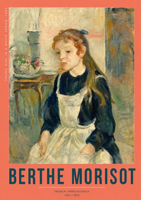 Berthe Morisot Young Girl in a White Apron No2 - Affiche
