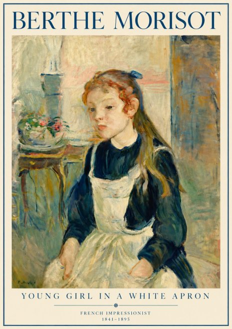 Berthe Morisot Young Girl in a White Apron No3 - Affiche
