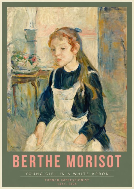 Berthe Morisot Young Girl in a White Apron No4 - Affiche