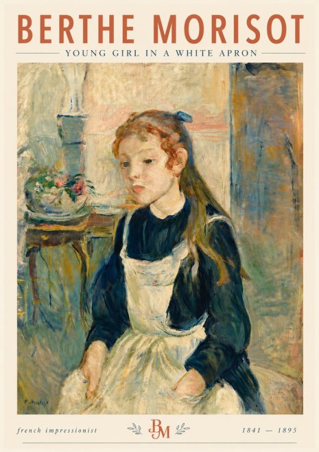 Berthe Morisot Young Girl in a White Apron No6 - Affiche