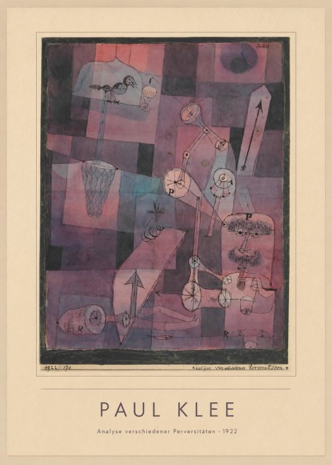 Paul Klee Analyse Verschiedener Perversitäten No4 - Affiche