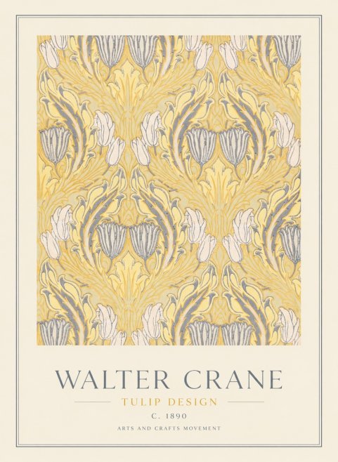 Walter Crane Tulip Design II No1 - Affiche
