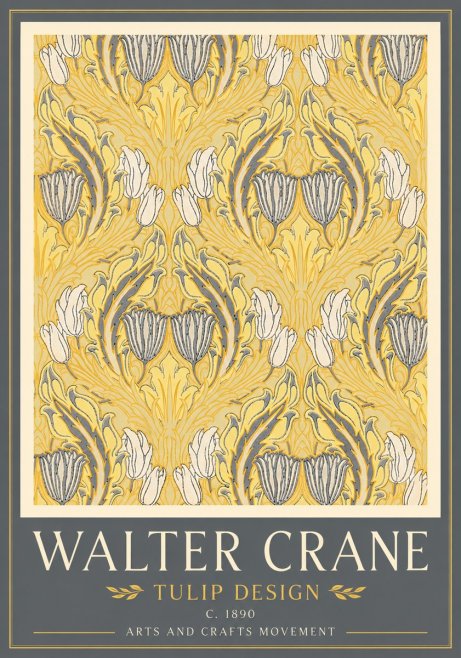 Walter Crane Tulip Design II No4 - Affiche