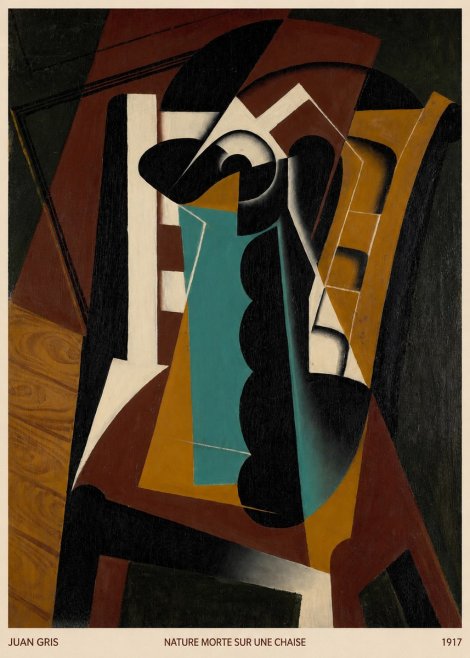 Juan Gris Nature Morte Sur Une Chaise No6 - Affiche