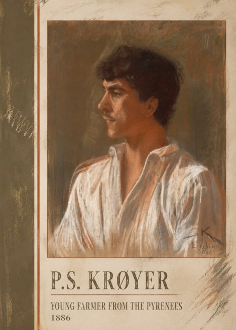P.S. Krøyer Young Farmer from the Pyrenees No2 - Affiche