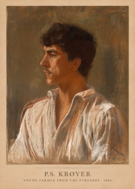 P.S. Krøyer Young Farmer from the Pyrenees No5 - Affiche