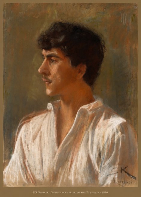 P.S. Krøyer Young Farmer from the Pyrenees No6 - Affiche