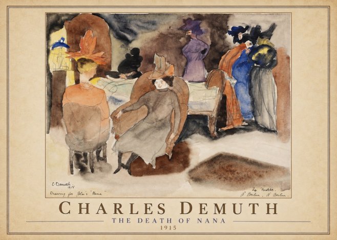 Charles Demuth The Death of Nana No1 - Affiche