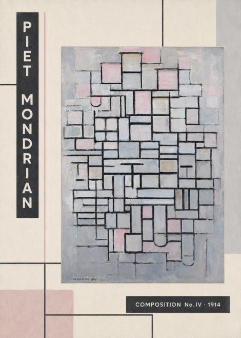 Piet Mondrian Composition No. Iv • 1914 No2 - Affiche