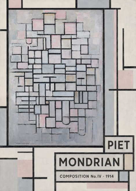 Piet Mondrian Composition No. Iv • 1914 No5 - Affiche