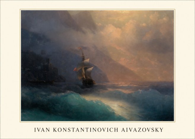 Ivan Konstantinovich Aivazovsky Storm at Sea No4 - Affiche