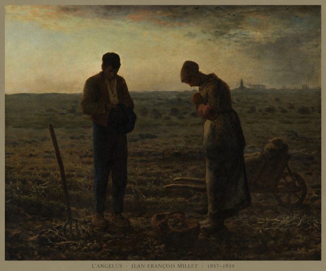 Jean-François Millet L'angélus I No5 - Affiche