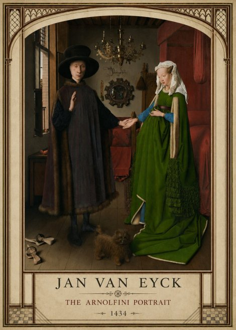 Jan van Eyck The Arnolfini Portrait V No3 - Affiche