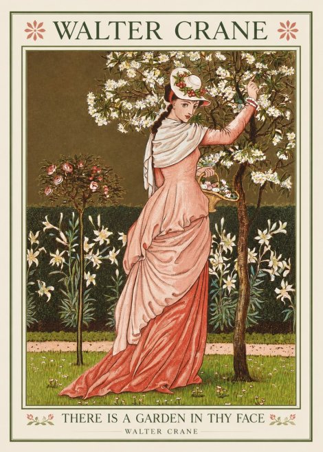 Walter Crane There Is a Garden in Thy Face II No1 - Affiche