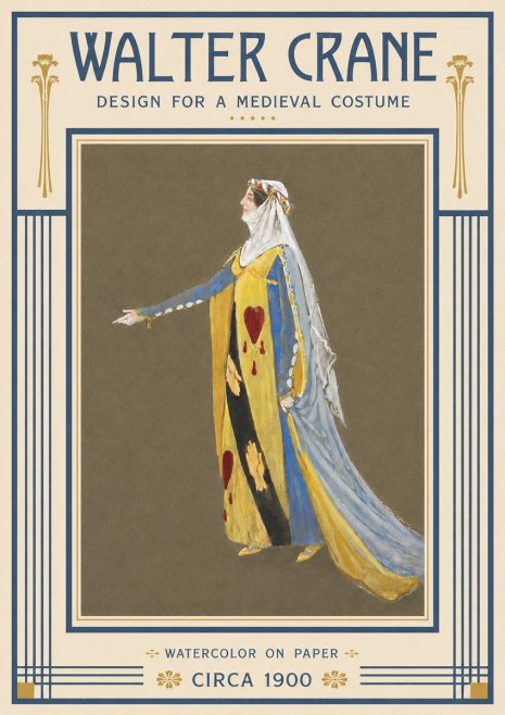 Walter Crane Design for a Medieval Costume No3 - Affiche