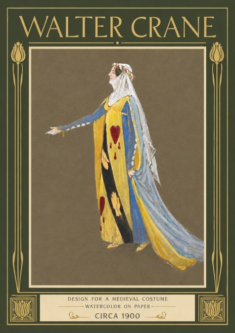 Walter Crane Design for a Medieval Costume No4 - Affiche