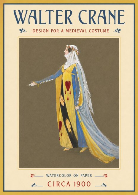 Walter Crane Design for a Medieval Costume No5 - Affiche