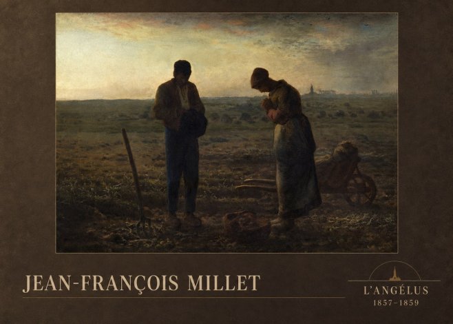 Jean-François Millet L'angélus II No2 - Affiche
