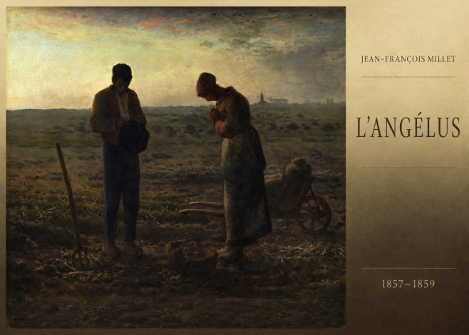 Jean-François Millet L'angélus II No6 - Affiche